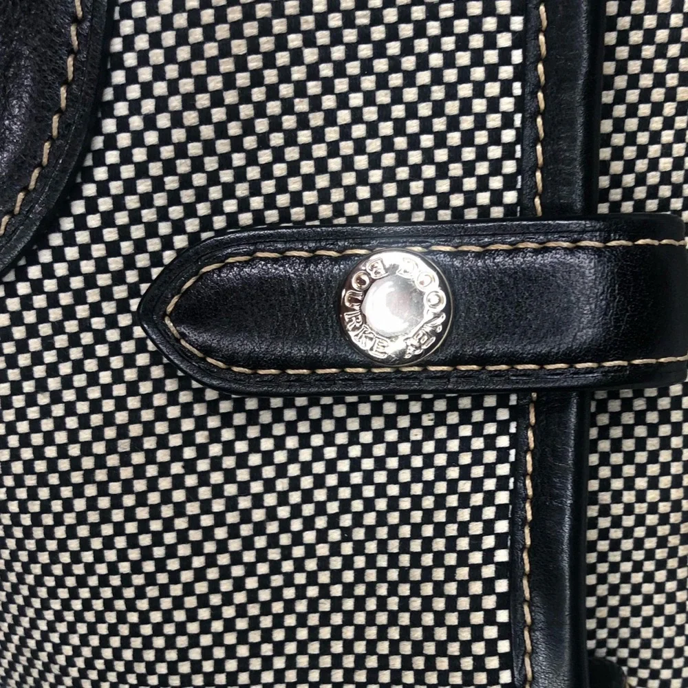 Dooney & Bourke Travel Tweed/Black Leather Cross Body Shoulder Bag